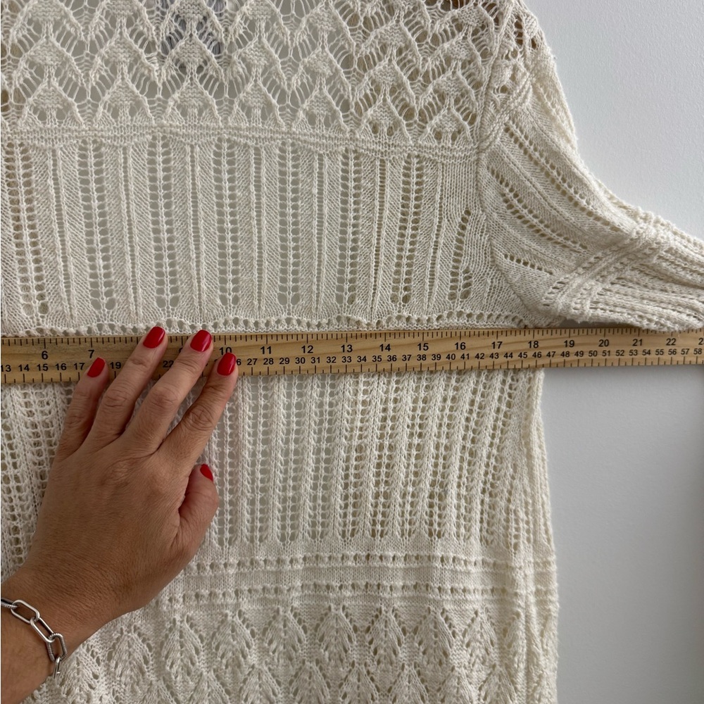 Abercrombie & Fitch‎ Ivory Open Knit Cardigan - Picture 10 of 10